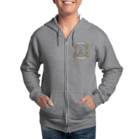 CafePress - Cicadas Exist Loudly Periodical Cicadas Entomology Men's Zip Up Hoodie - Zip Hoodie, Classic Hooded Sweatshirt with Metal Zipper