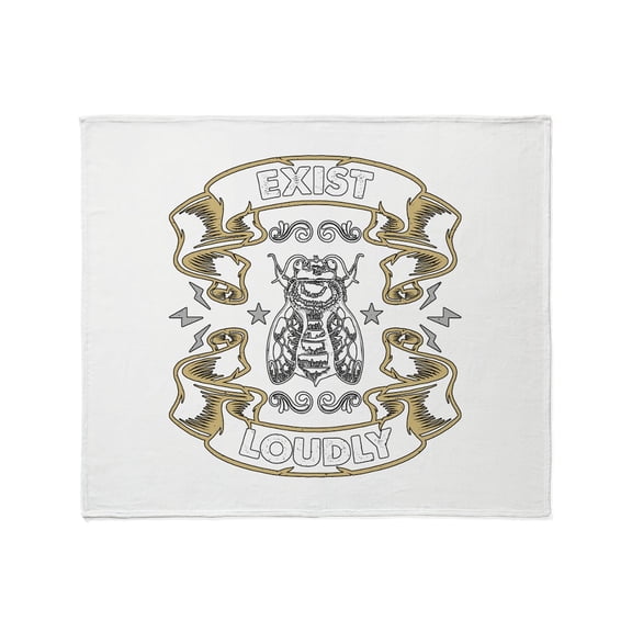CafePress - Cicadas Exist Loudly Periodical Cicadas Entomology - Soft Fleece Throw Blanket, 50"x60" for All Ages