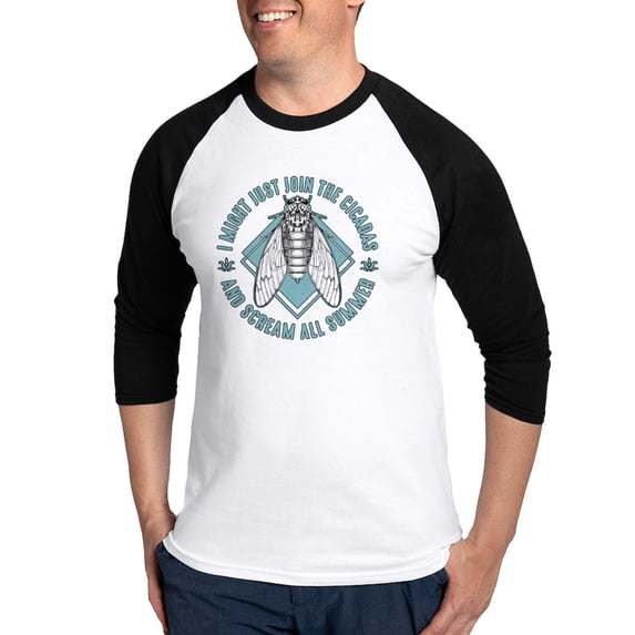 CafePress - Cicadas I Might Just Join The Cicadas Entomologist - Cotton Baseball Jersey, 3/4 Raglan Sleeve Shirt