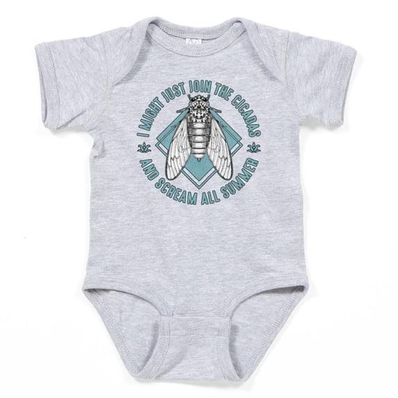 CafePress - Cicadas I Might Just Join The Cicadas Entomologist - Cute Infant Bodysuit Baby Romper - Size Newborn - 24 Months