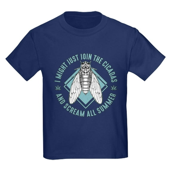 CafePress - Cicadas I Might Just Join The Cicadas Entomologist Kids T Shirt - Dark T-Shirt Kids XS-XL