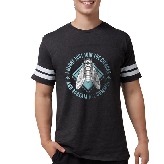 CafePress - Cicadas I Might Just Join The Cicadas Entomologist Men's Football T Shirt - Mens Football Shirt
