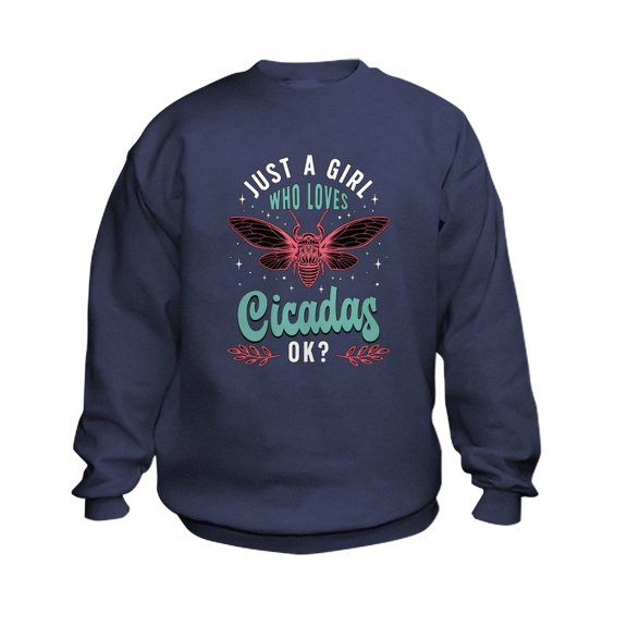 CafePress - Cicadas Just A Girl Who Loves Cicadas Entomology - Kids Sweatshirt, Youth Crew Neck Sweatshirt