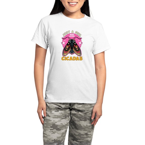 CafePress - Cicadas Just A Girl Who Loves Cicadas Entomology - Women's Light Pajamas