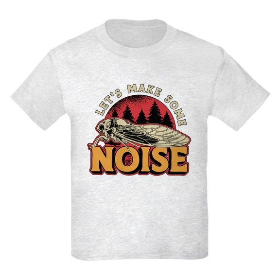 CafePress - Cicadas Let's Make Some Noise Loves Cicada Insect Kids T Shirt - Light Classic Kids Graphic, Short Sleeve T-Shirt, Sizes XS-XL