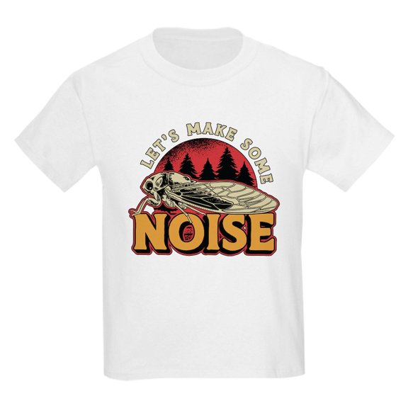 CafePress - Cicadas Let's Make Some Noise Loves Cicada Insect Kids T Shirt - Light Classic Kids Graphic, Short Sleeve T-Shirt, Sizes XS-XL