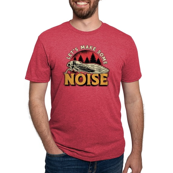 CafePress - Cicadas Let's Make Some Noise Loves Cicada Insect Men's Deluxe T Shirt - Mens Tri-blend T-Shirt