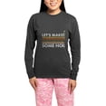 thumbnail image 1 of CafePress - Cicadas Let's Make Some Noise Periodical Cicadas - Women's Long Sleeve Charcoal Gray Pajamas, 1 of 7