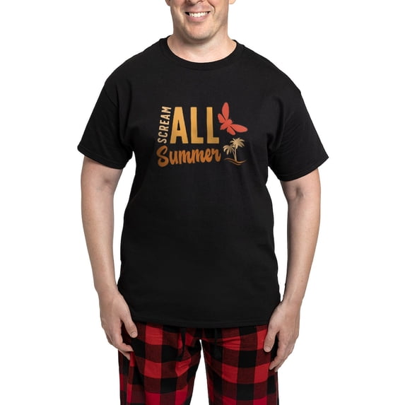 CafePress - Cicadas Scream All Summer Loves Periodical Cicadas - Men's Dark Loose Fit Cotton Pajama Set