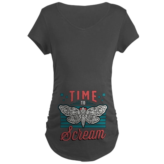 CafePress - Cicadas Time To Scream Loves Periodical Cicadas Women's Maternity T Shirt - Maternity Dark T-Shirt