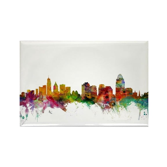 CafePress - Cincinnati Ohio Skyline Magnets - Rectangle Magnet, 2"x3" Refrigerator Magnet