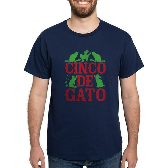 CafePress - Cinco De Gato Dark T Shirt - Men's Classic Graphic Cotton T-Shirt