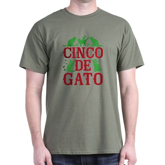 CafePress - Cinco De Gato Dark T Shirt - Men's Classic Graphic Cotton T-Shirt