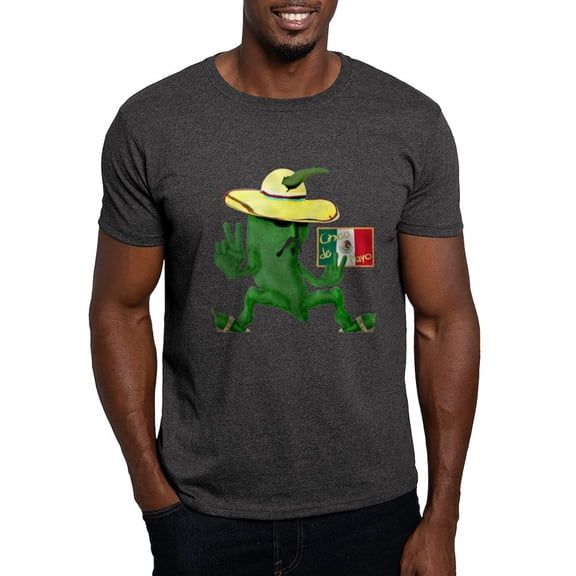 CafePress - Cinco De Mayo Chili Dark T Shirt - Men's Classic Graphic Cotton T-Shirt