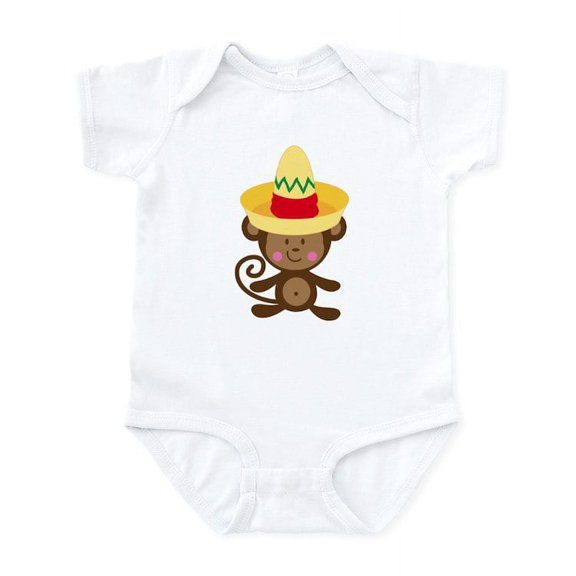 CafePress - Cinco De Mayo Monkey Infant Bodysuit - Baby Light Bodysuit, Size Newborn - 24 Months