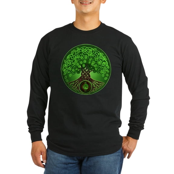 CafePress - Circle Celtic Tree Of Life Long Sleeve Dark T Shir - Long Sleeve Dark T-Shirt