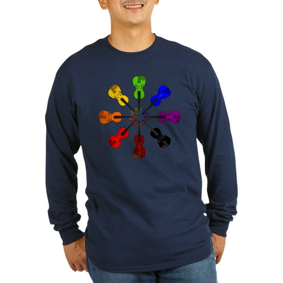 CafePress - Circle Of Violins Long Sleeve Dark T Shirt - Long Sleeve Dark T-Shirt