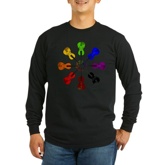CafePress - Circle Of Violins Long Sleeve Dark T Shirt - Long Sleeve Dark T-Shirt