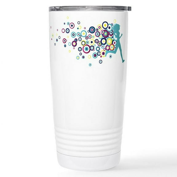 CafePress - Circles Stainless Steel Travel Mug - Insulated Stainless Steel Travel Tumbler 20 oz.