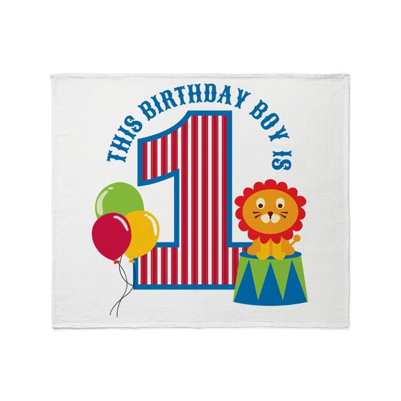 CafePress - Circus 1St Birthday Throw Blanket - Soft Fleece Throw Blanket, 50"x60" for All Ages