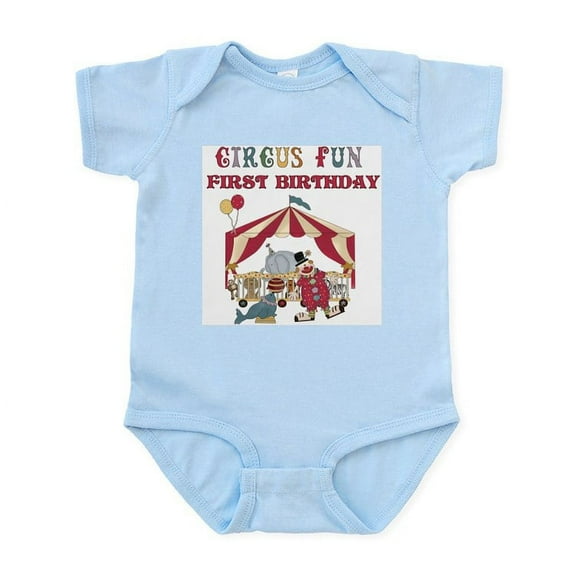 CafePress - Circus Fun 1St Birthday Infant Bodysuit - Baby Light Bodysuit, Size Newborn - 24 Months