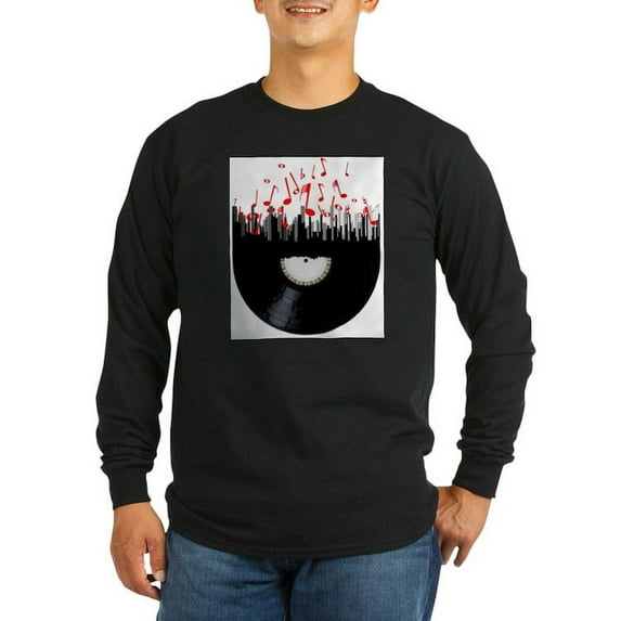 CafePress - City Music Long Sleeve T Shirt - Long Sleeve Dark T-Shirt