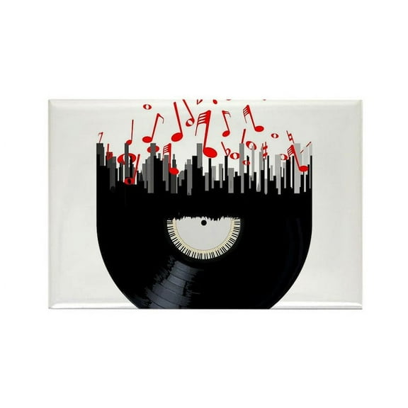 CafePress - City Music Magnets - Rectangle Magnet, 2"x3" Refrigerator Magnet