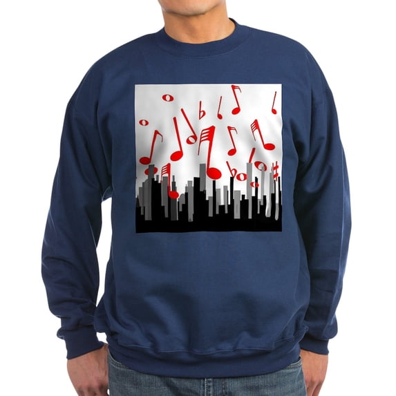 CafePress - City Music Sweatshirt (Dark) - Classic Crew Neck Sweatshirt