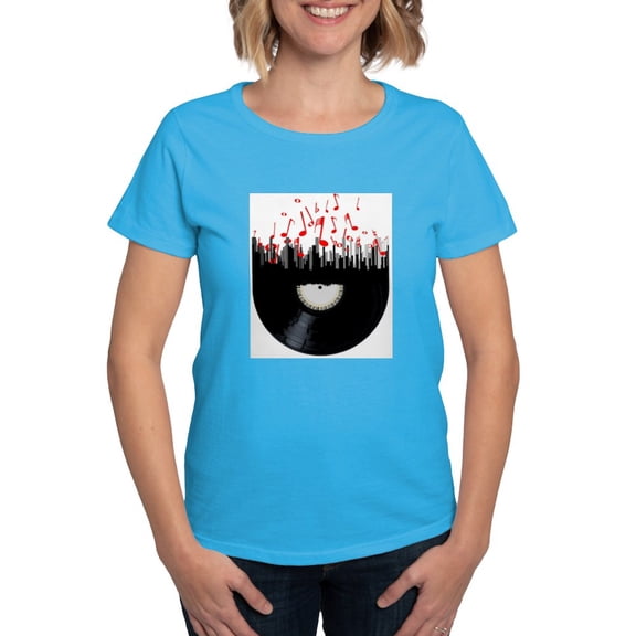 CafePress - City Music T Shirt - Women's Traditional Fit Dark T-Shirt