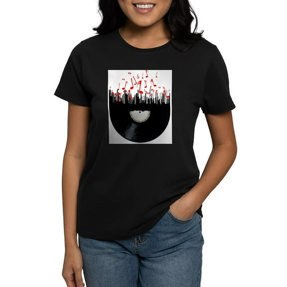 CafePress - City Music T Shirt - Women's Traditional Fit Dark T-Shirt