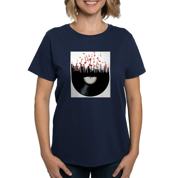 CafePress - City Music T Shirt - Women's Traditional Fit Dark T-Shirt