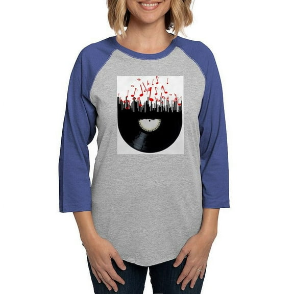 CafePress - City Music - Womens Baseball Tee