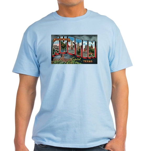CafePress - City Of Austin Postcard Dark T Shirt - Men's Classic Graphic T-Shirt