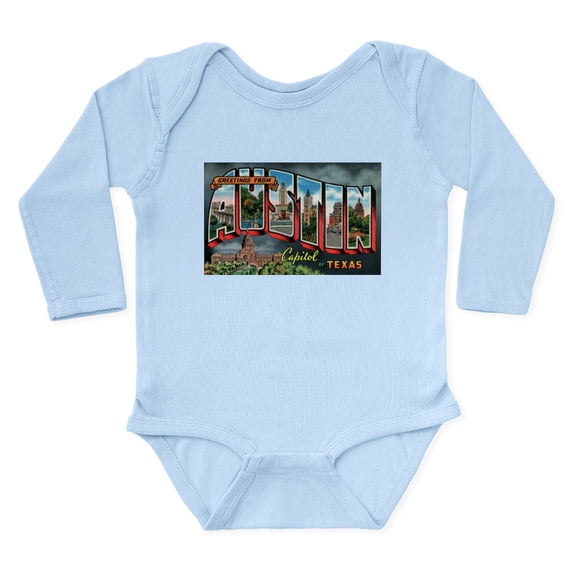 CafePress - City Of Austin Postcard Infant Bodysuit Body Suit - Long Sleeve Cotton Baby Bodysuit