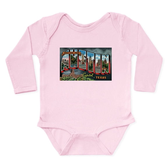 CafePress - City Of Austin Postcard Infant Bodysuit Body Suit - Long Sleeve Cotton Baby Bodysuit