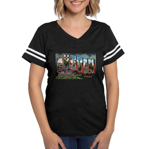 CafePress - City Of Austin Postcard T Shirt - Womens Football Shirt