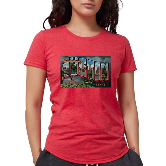 CafePress - City Of Austin Postcard T Shirt - Womens Tri-blend T-Shirt