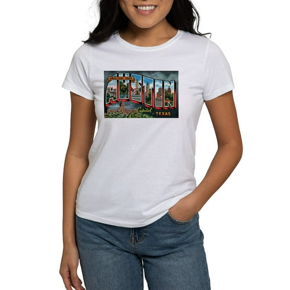 CafePress - City Of Austin Postcard Women's T Shirt - Women's Classic T-Shirt