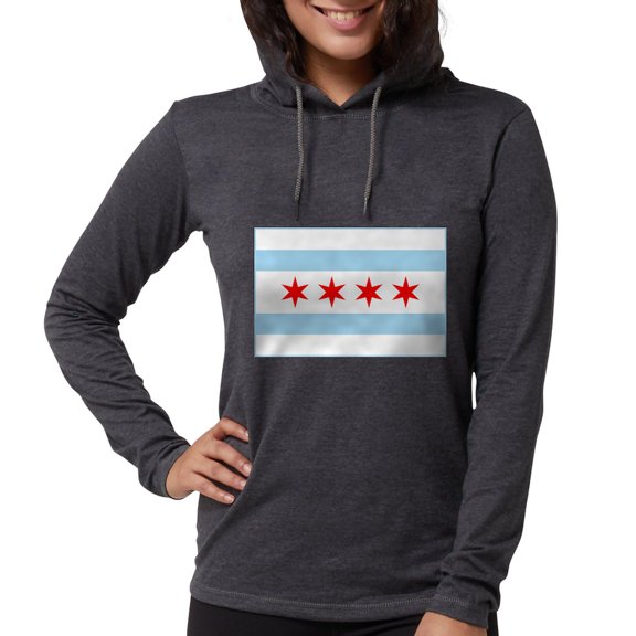 CafePress - City Of Chicago Flag - Womens Hooded Shirt