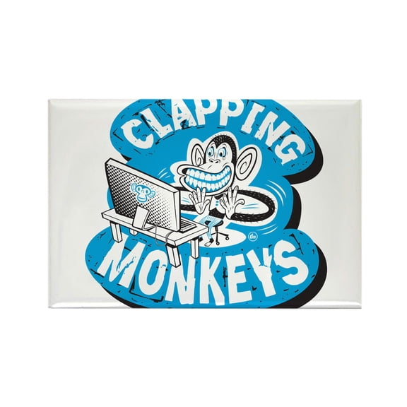 CafePress - Clapping Monkey - Rectangle Magnet, 2"x3" Refrigerator Magnet