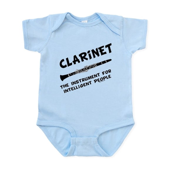CafePress - Clarinet Genius Infant Bodysuit - Baby Light Bodysuit, Size Newborn - 24 Months