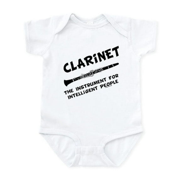 CafePress - Clarinet Genius Infant Bodysuit - Baby Light Bodysuit, Size Newborn - 24 Months