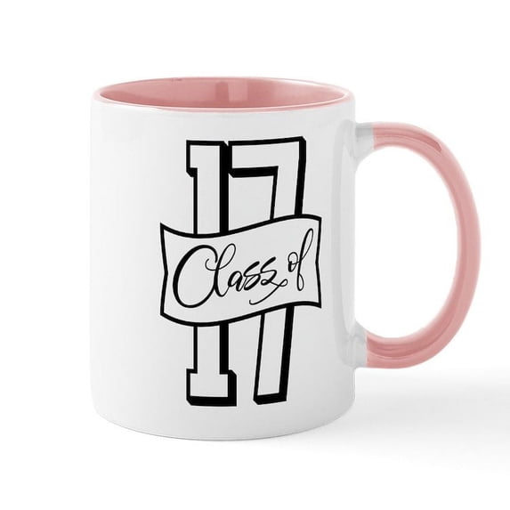 CafePress - Class Of 2017 Mug - 11 oz Ceramic Mug - Novelty Coffee Tea Cup