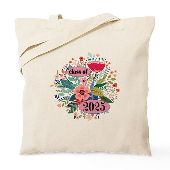 CafePress - Class Of 2025 Flowers - Unisex Canvas Tote Bag, Beige, 1-Piece