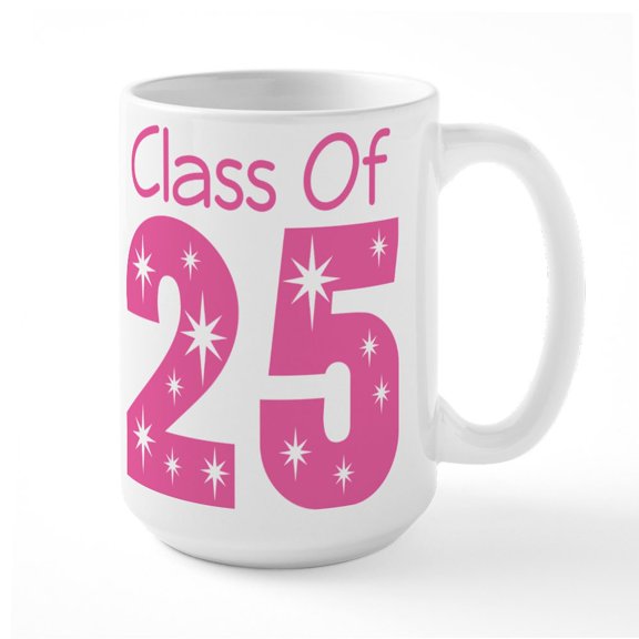 CafePress - Class Of 2025 Star - 15 oz Ceramic Large White Novelty Mug