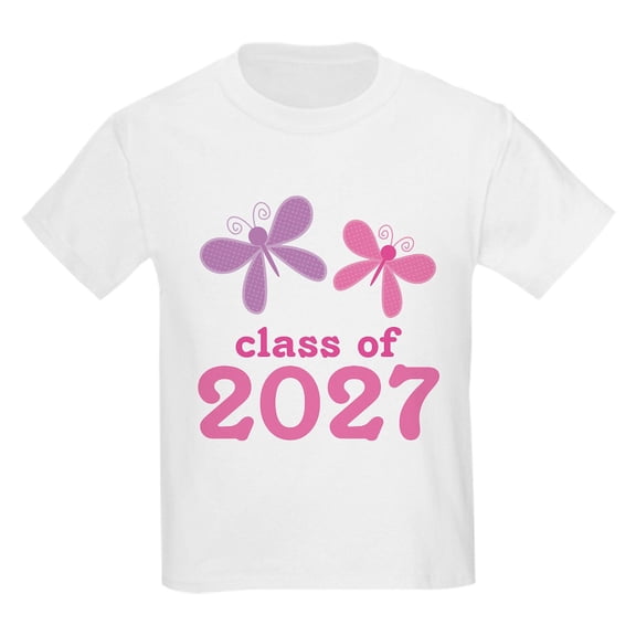 CafePress - Class Of 2027 Girls Graduation Kids Light T Shirt - Light T-Shirt Kids XS-XL