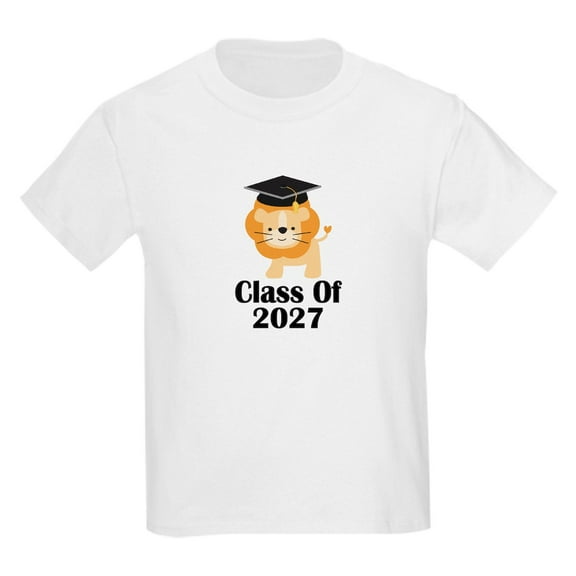 CafePress - Class Of 2027 Graduate (Lion) Kids Light T Shirt - Light T-Shirt Kids XS-XL
