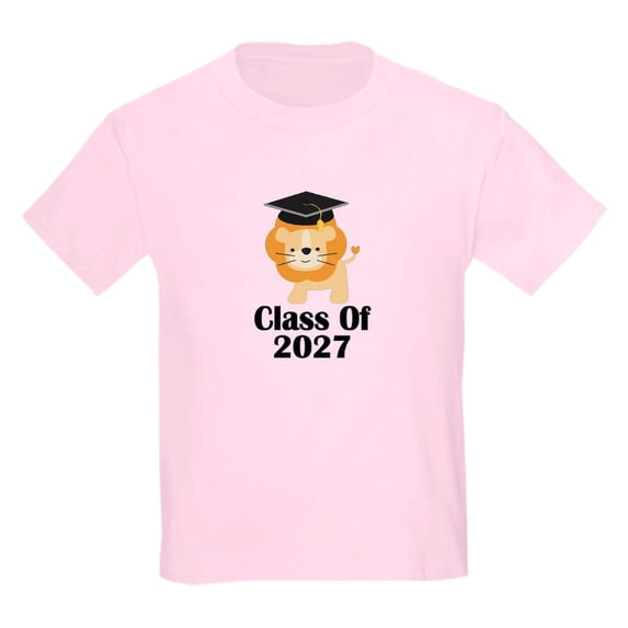 CafePress - Class Of 2027 Graduate (Lion) Kids Light T Shirt - Light T-Shirt Kids XS-XL