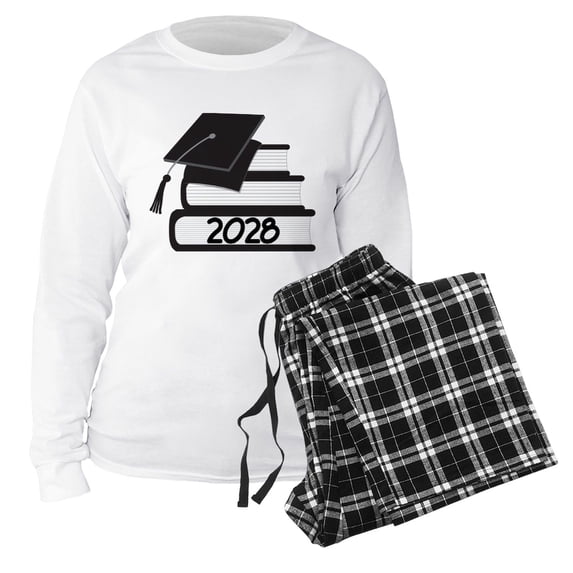 CafePress - Class Of 2028 Graduate - Women's Long Sleeve Relaxed Fit Cotton Light Pajama Set