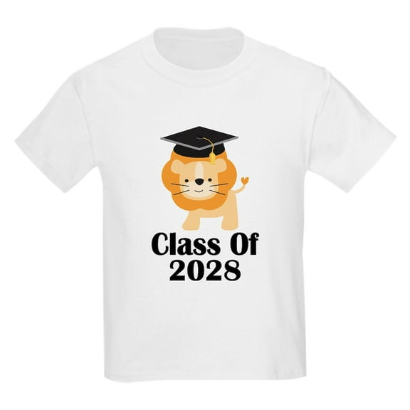 CafePress - Class Of 2028 Lion T Shirt - Light T-Shirt Kids XS-XL